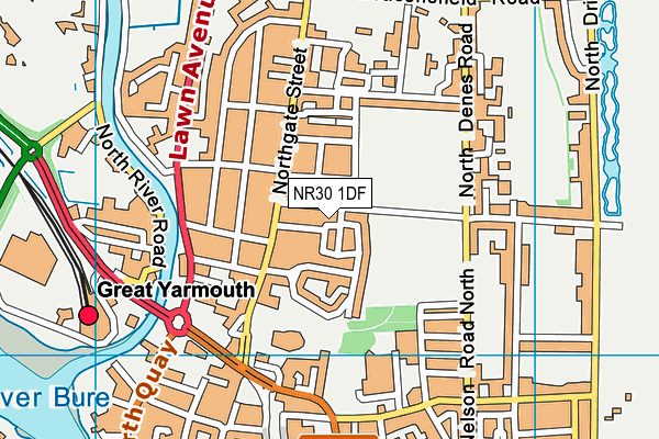 NR30 1DF map - OS VectorMap District (Ordnance Survey)