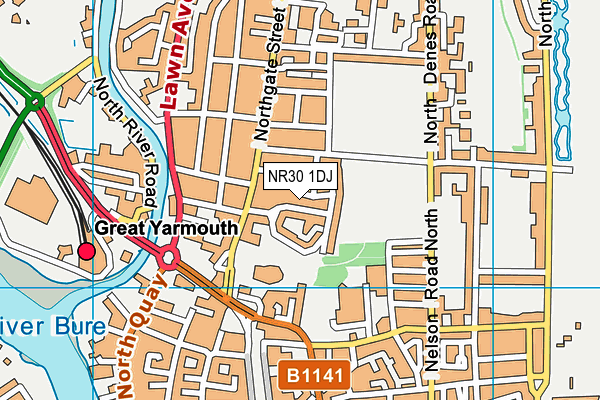 NR30 1DJ map - OS VectorMap District (Ordnance Survey)