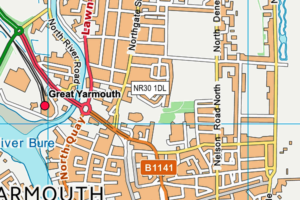 NR30 1DL map - OS VectorMap District (Ordnance Survey)