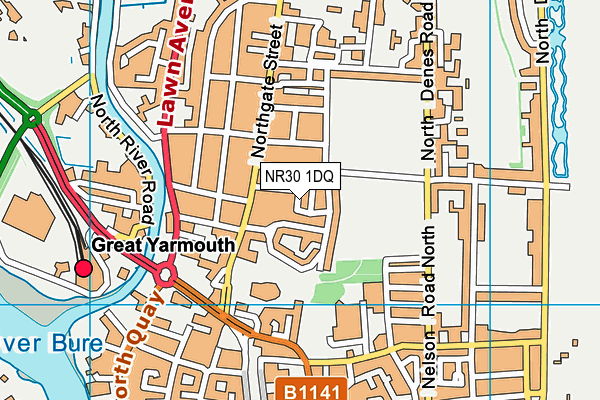 NR30 1DQ map - OS VectorMap District (Ordnance Survey)