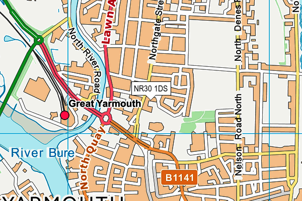 NR30 1DS map - OS VectorMap District (Ordnance Survey)