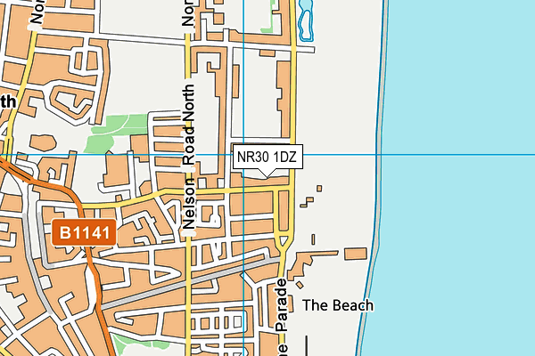 NR30 1DZ map - OS VectorMap District (Ordnance Survey)