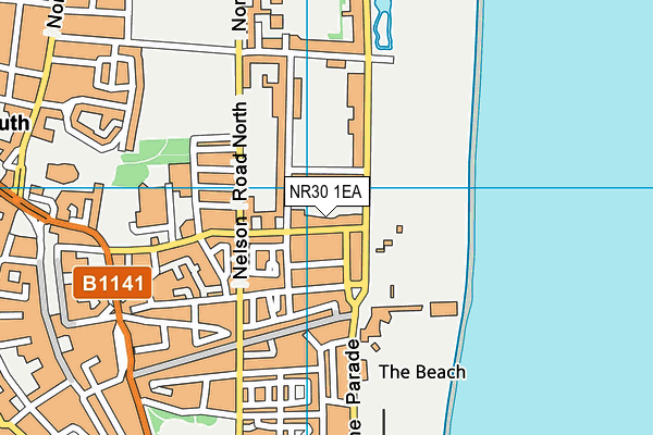 Visiting Teacher Service East at Education Services Centre map (NR30 1EA) - OS VectorMap District (Ordnance Survey)