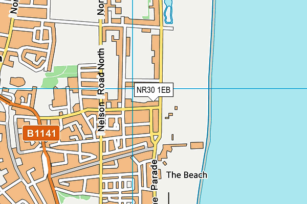 NR30 1EB map - OS VectorMap District (Ordnance Survey)