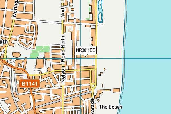 NR30 1EE map - OS VectorMap District (Ordnance Survey)