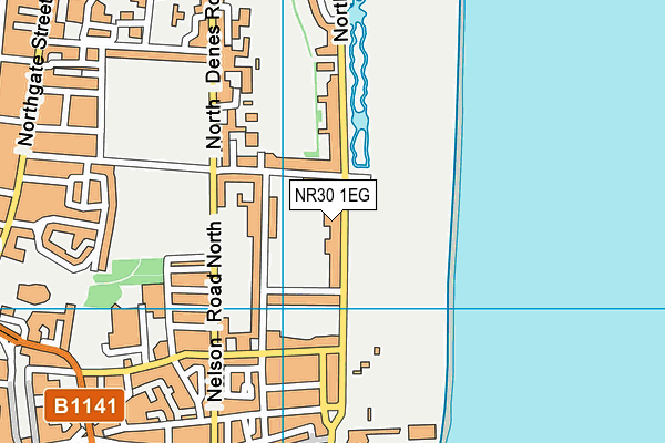 Map of BURLINGTON HOTEL(GT.YARMOUTH)LIMITED at district scale