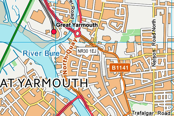 NR30 1EJ map - OS VectorMap District (Ordnance Survey)