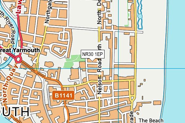 NR30 1EP map - OS VectorMap District (Ordnance Survey)