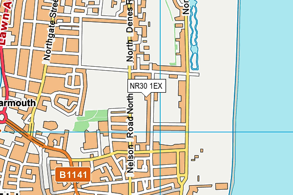 NR30 1EX map - OS VectorMap District (Ordnance Survey)