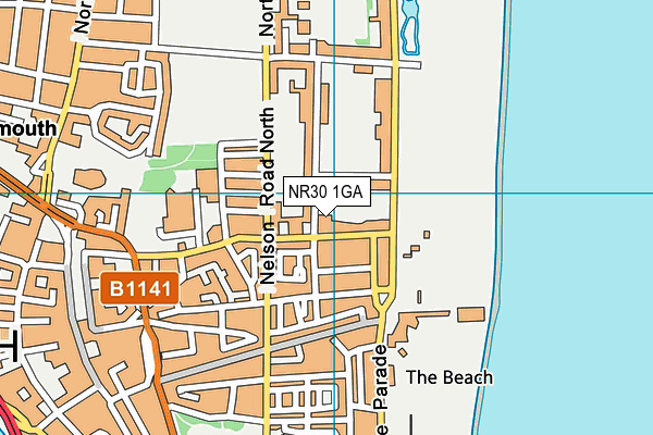 NR30 1GA map - OS VectorMap District (Ordnance Survey)