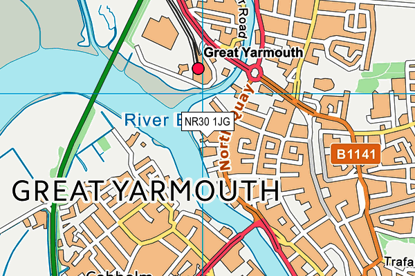 NR30 1JG map - OS VectorMap District (Ordnance Survey)