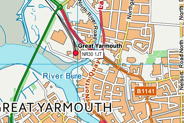 NR30 1JT map - OS VectorMap District (Ordnance Survey)
