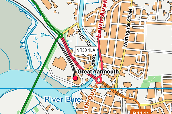 NR30 1LA map - OS VectorMap District (Ordnance Survey)