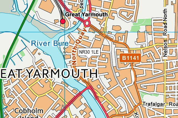 NR30 1LE map - OS VectorMap District (Ordnance Survey)