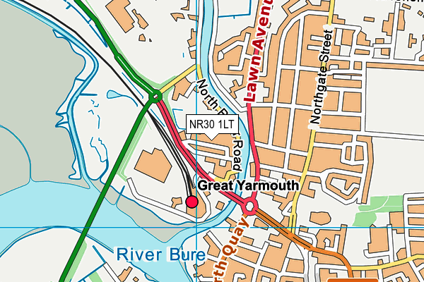 NR30 1LT map - OS VectorMap District (Ordnance Survey)