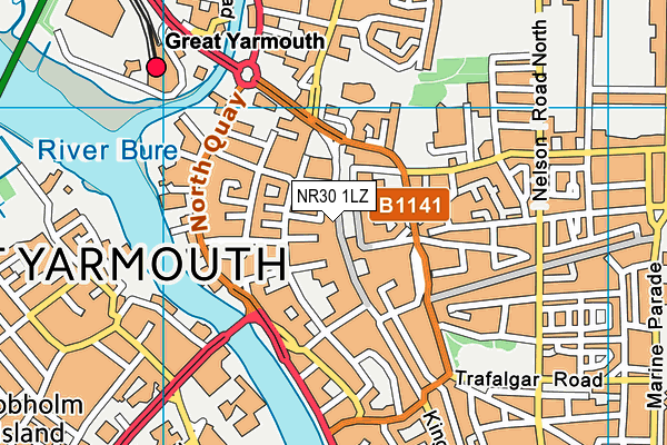 NR30 1LZ map - OS VectorMap District (Ordnance Survey)