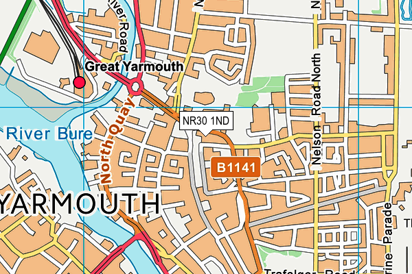 NR30 1ND map - OS VectorMap District (Ordnance Survey)