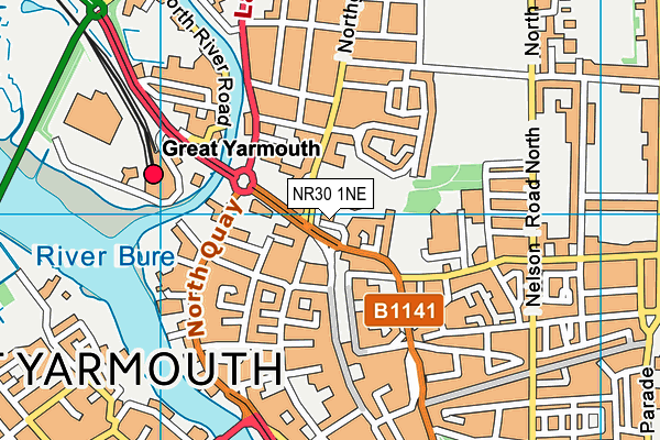 NR30 1NE map - OS VectorMap District (Ordnance Survey)