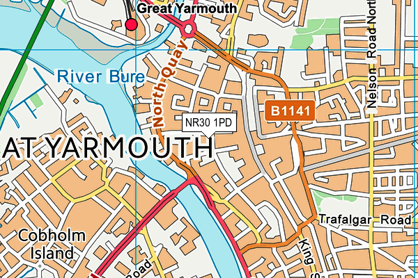 NR30 1PD map - OS VectorMap District (Ordnance Survey)