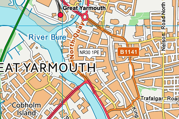 NR30 1PE map - OS VectorMap District (Ordnance Survey)