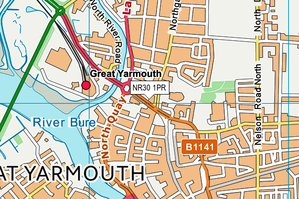 NR30 1PR map - OS VectorMap District (Ordnance Survey)