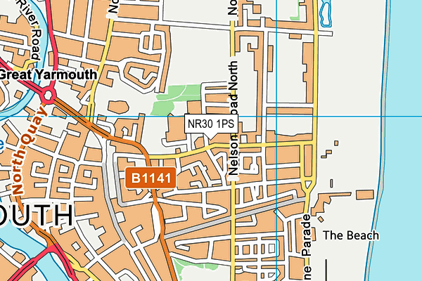 NR30 1PS map - OS VectorMap District (Ordnance Survey)