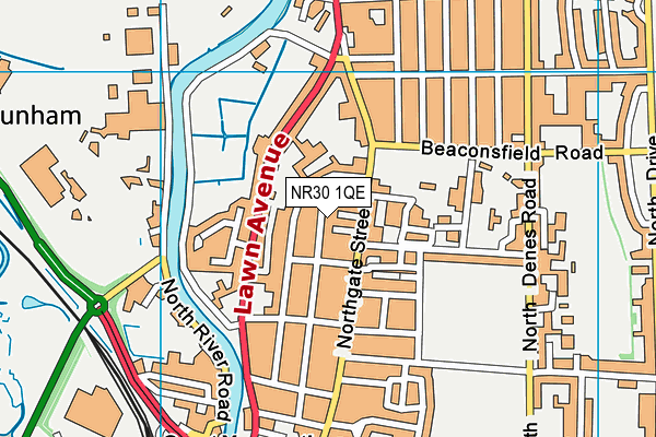 NR30 1QE map - OS VectorMap District (Ordnance Survey)