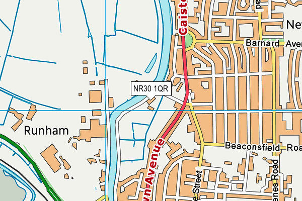 NR30 1QR map - OS VectorMap District (Ordnance Survey)