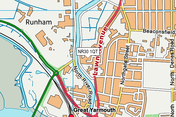 NR30 1QT map - OS VectorMap District (Ordnance Survey)