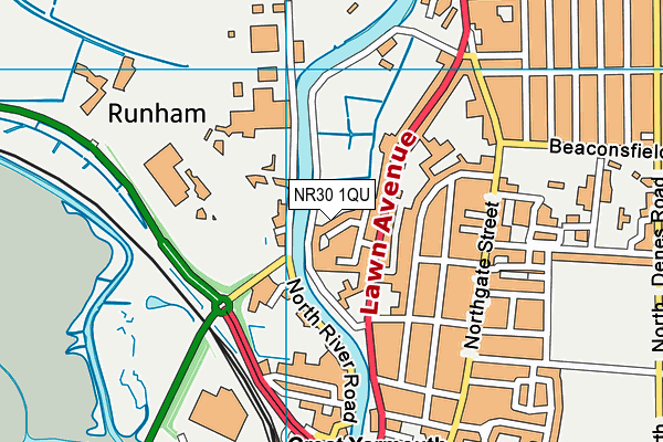 NR30 1QU map - OS VectorMap District (Ordnance Survey)