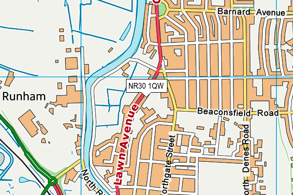 NR30 1QW map - OS VectorMap District (Ordnance Survey)