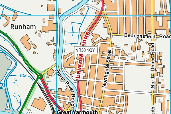 NR30 1QY map - OS VectorMap District (Ordnance Survey)