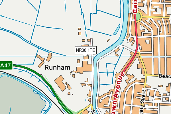 NR30 1TE map - OS VectorMap District (Ordnance Survey)