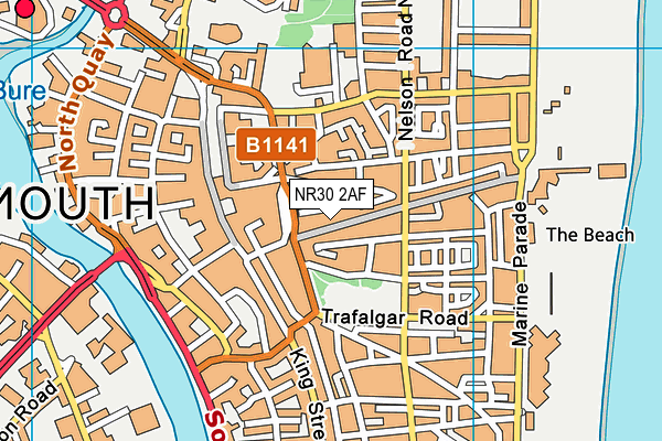 NR30 2AF map - OS VectorMap District (Ordnance Survey)