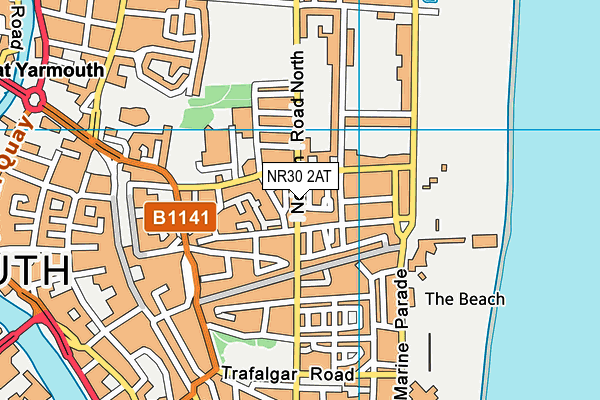 NR30 2AT map - OS VectorMap District (Ordnance Survey)