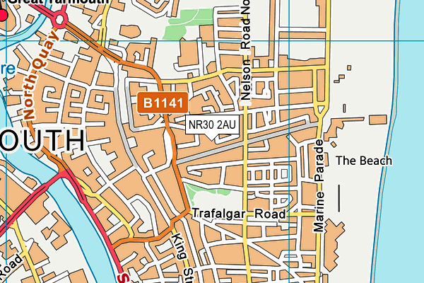 NR30 2AU map - OS VectorMap District (Ordnance Survey)