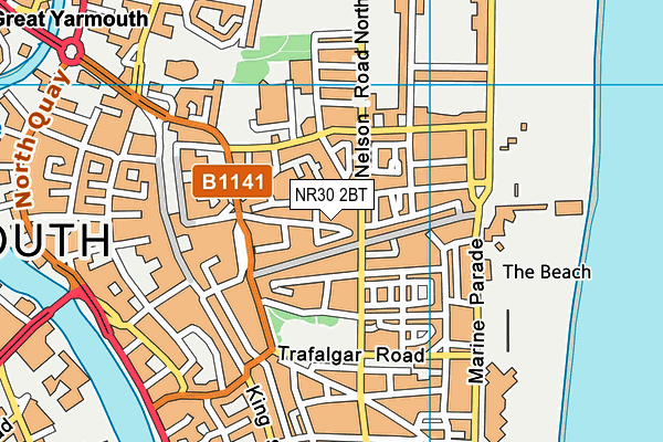 NR30 2BT map - OS VectorMap District (Ordnance Survey)