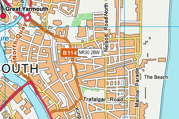 NR30 2BW map - OS VectorMap District (Ordnance Survey)