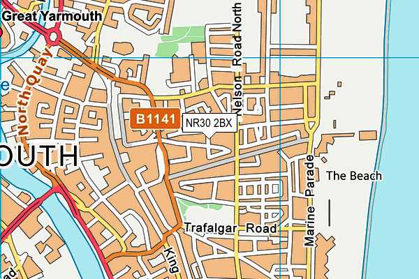 NR30 2BX map - OS VectorMap District (Ordnance Survey)