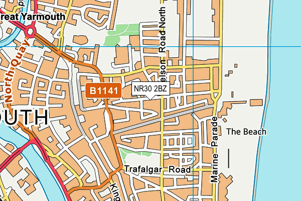 NR30 2BZ map - OS VectorMap District (Ordnance Survey)