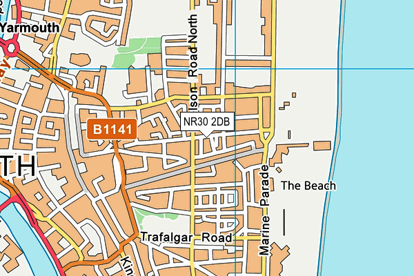 NR30 2DB map - OS VectorMap District (Ordnance Survey)