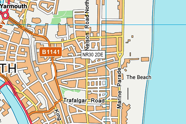 NR30 2DE map - OS VectorMap District (Ordnance Survey)