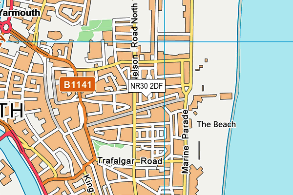 NR30 2DF map - OS VectorMap District (Ordnance Survey)