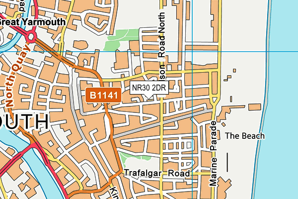 NR30 2DR map - OS VectorMap District (Ordnance Survey)