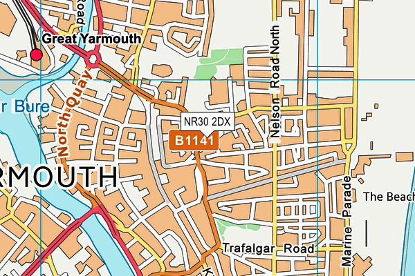 NR30 2DX map - OS VectorMap District (Ordnance Survey)
