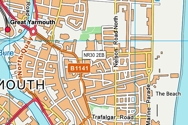 NR30 2EB map - OS VectorMap District (Ordnance Survey)