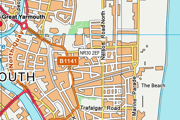 NR30 2EF map - OS VectorMap District (Ordnance Survey)