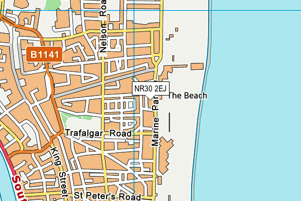 NR30 2EJ map - OS VectorMap District (Ordnance Survey)