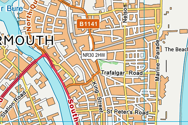 NR30 2HW map - OS VectorMap District (Ordnance Survey)