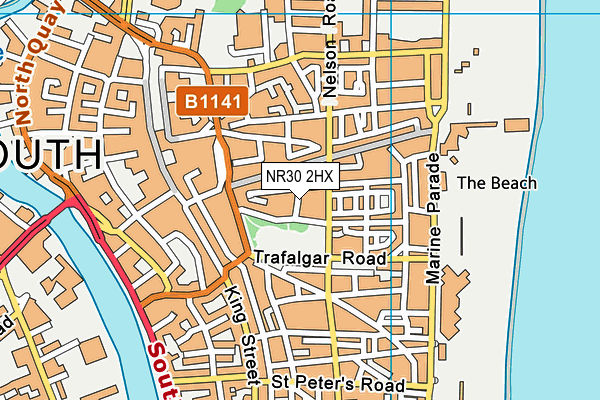 NR30 2HX map - OS VectorMap District (Ordnance Survey)